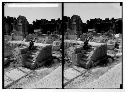 Baalbek. Temple of the sun. Near view of altar showing the steps LOC matpc.05215
