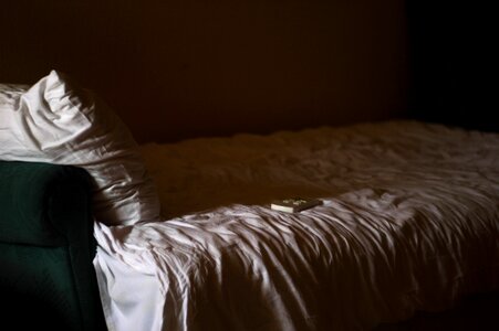 Bed sheet pillow photo