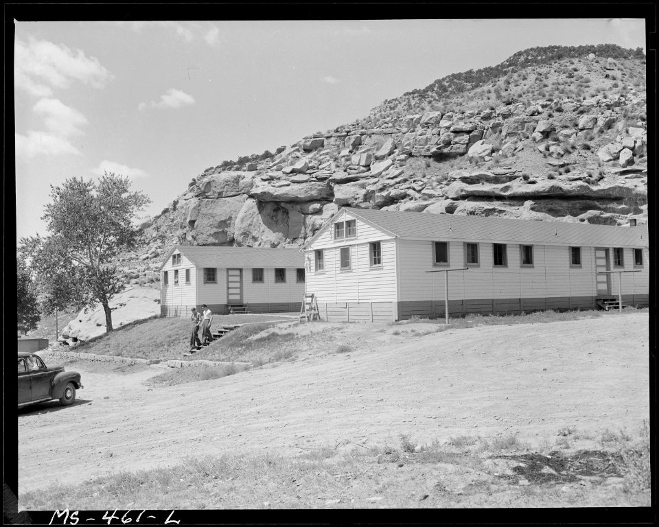 Bachelor quarters for miners in company housing project. Utah Fuel Company, Sunnyside Mine, Sunnyside, Carbon County... - NARA - 540426