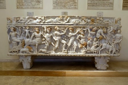 Bacchic procession, sarcophagus - Musei Capitolini - Rome, Italy - DSC05830 photo