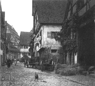 Bachgasse. Blick zum Fruchtkasten 1900er (TSiW049B)