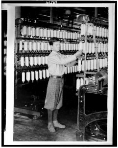 Back boy - 14 years old - Mule room. Berkshire Cotton Mills. LOC cph.3c01564 photo