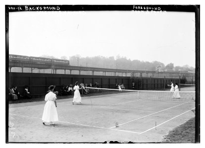 Background- Wagner and Hammond; Foreground- Moon and Pouch, Tennis LCCN2014688811
