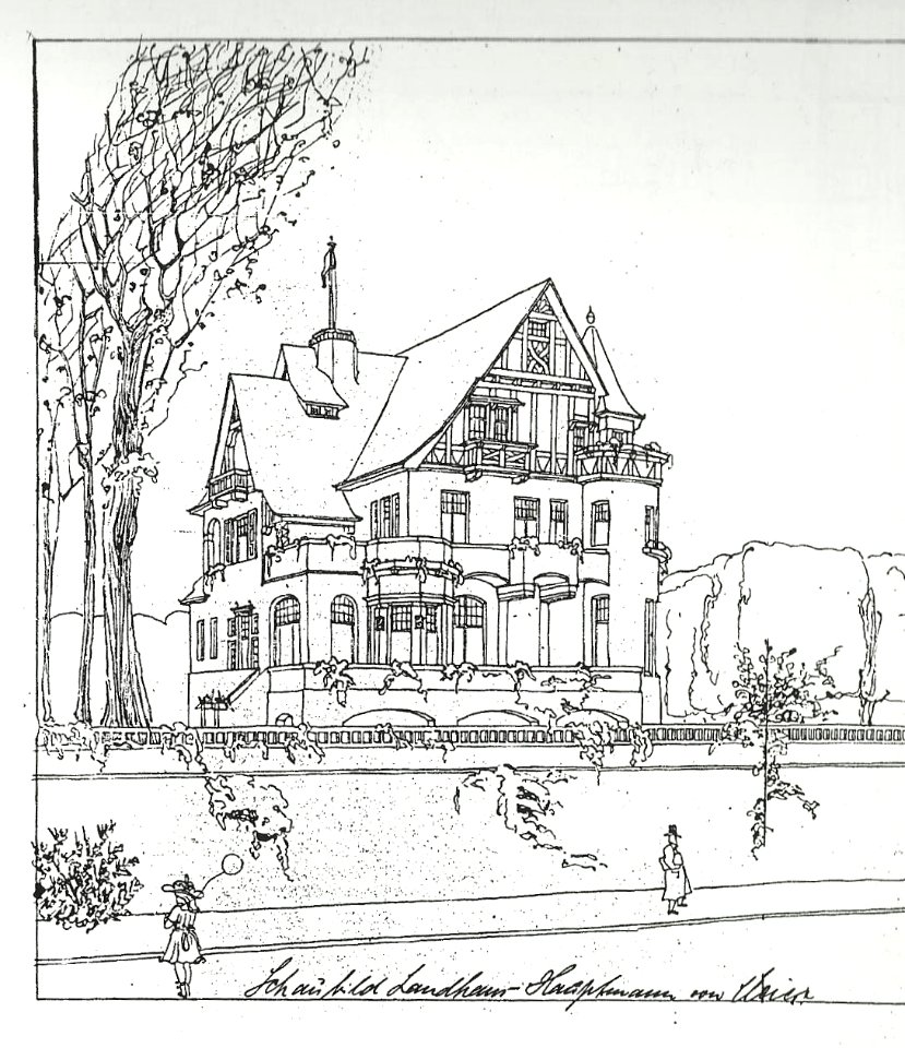 Bad Godesberg Villa von Meier Zeichnung 1910