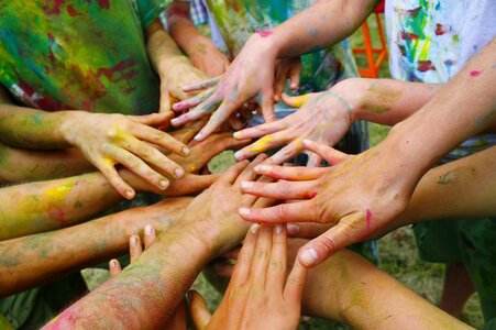 Splatters painting friendship