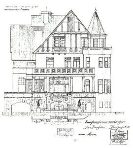 Bad Godesberg Villa von Maier Aufriss Rheinfront 1910 (2)