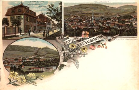 Bad Kissingen, Bayern - Obere Saline (Fürst-Bismarck-Wohnung); Bodenlaube; Gesamtansicht (Zeno Ansichtskarten)