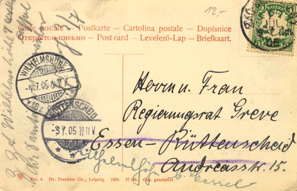 Bad Kissingen, Bayern - Stadtansicht vom Staffelberg (back) (Zeno Ansichtskarten)