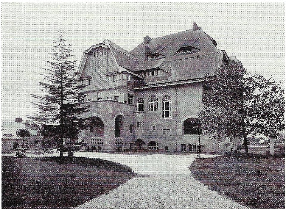 Bad Honnef Feuerschlößchen Gartenansicht 1908