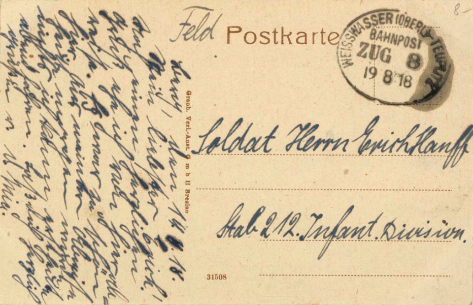 Bad Muskau, Sachsen - Schloss (Mittelbau und östlicher Flügel) (back) (Zeno Ansichtskarten)