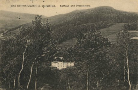 Bad Schwarzbach, Schlesien - Kurhaus und Dresslerberg (Zeno Ansichtskarten)