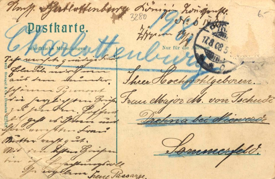 Bad Pyrmont, Niedersachsen - An der Emmer (back) (Zeno Ansichtskarten)