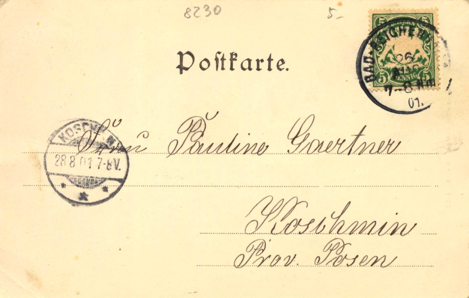 Bad Reichenhall, Bayern - Stadtansicht (back) (Zeno Ansichtskarten)