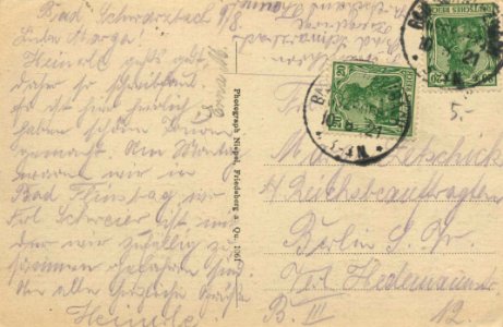 Bad Schwarzbach, Schlesien - Kurhaus und Dresslerberg (back) (Zeno Ansichtskarten)
