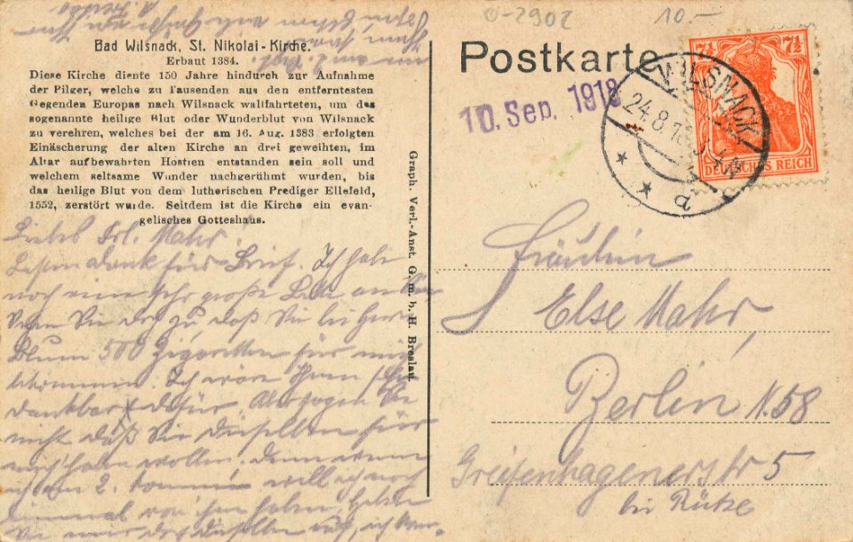 Bad Wilsnack, Mecklenburg-Vorpommern - Nikolaikrche (back) (Zeno Ansichtskarten)