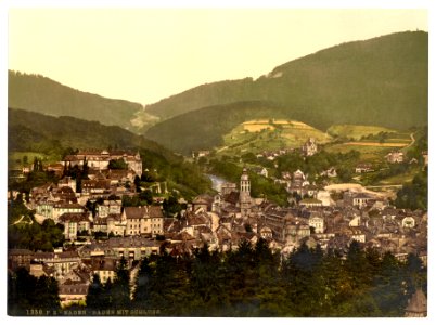 Baden-Baden, general view with castle, Baden, Germany-LCCN2002696318