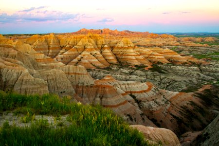 Badlands National Park at low light photo