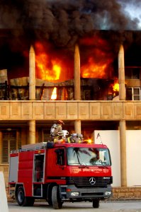 Baghdad fire department engine Iraq