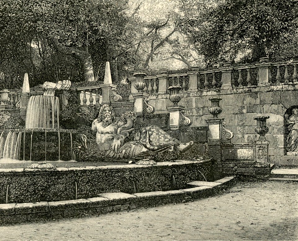 Bagnaia Villa Lante dettaglio della Scala