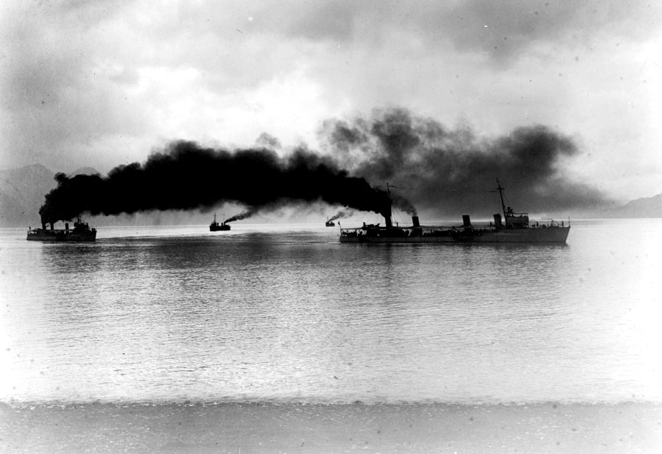 Bainbridge class destoryers at Seward AK c1917