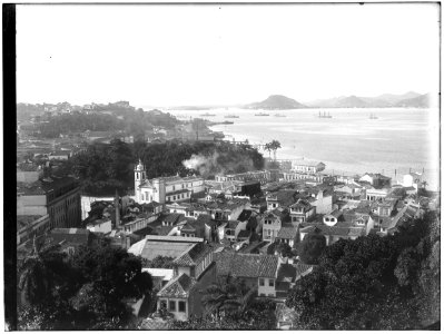 Bairro da Lapa a partir de Santa Teresa, ao fundo o Morro do Castelo