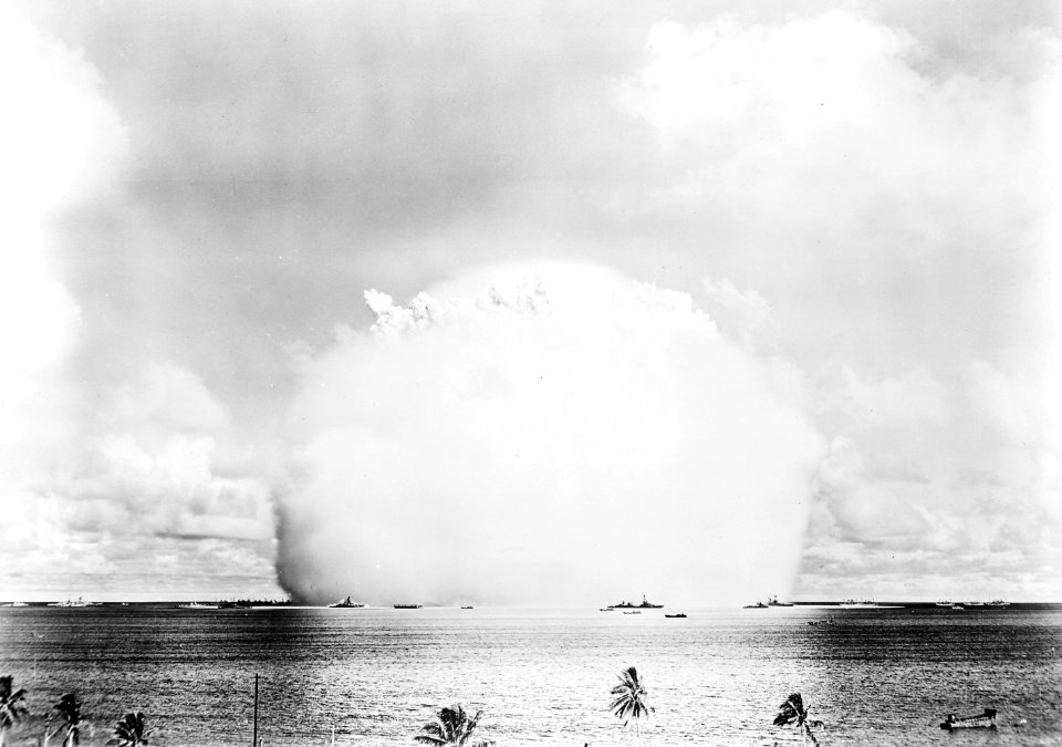 Baker nuclear test blast at Bikini atoll 1946
