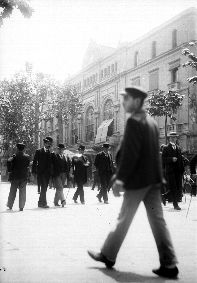 Baldomer Gili Roig. Les Rambles, Pla de l'Ós i Gran Teatre del Liceu (Barcelona), c. 1910