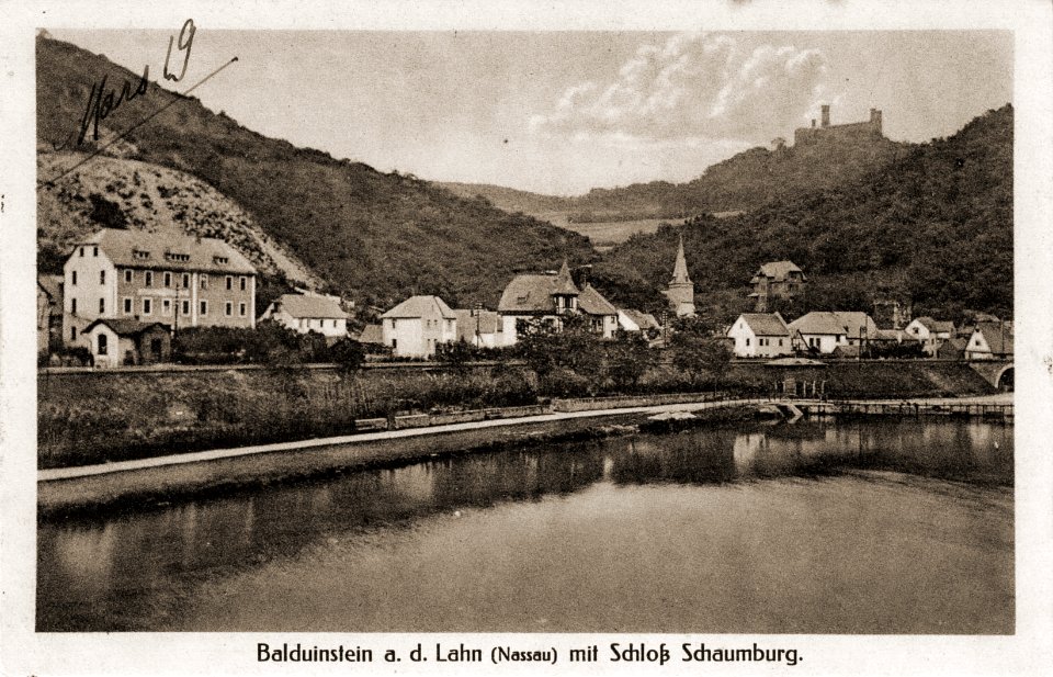 Balduinstein und Schloss Schaumburg 1917