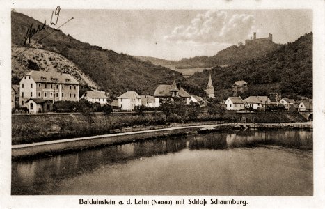Balduinstein und Schloss Schaumburg 1917