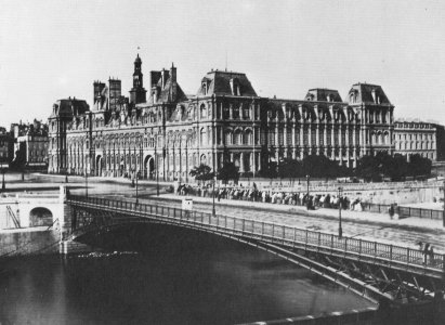 Baldus, Edouard-Denis - Blick auf das Pariser Rathaus (Zeno Fotografie)