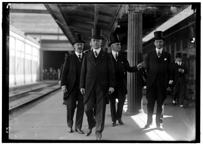 BALFOUR, ARTHUR JAMES. M.P., O.M., HEAD OF BRITISH COMMISSION TO U.S. AWAITING HIS ARRIVAL- AMB. SPRING-RICE; LANSING; F.L. POLK; WILLIAM PHILLIPS LCCN2016867623