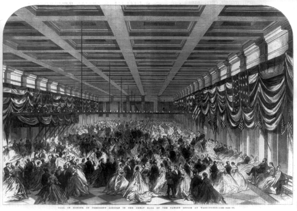 Ball in Honour of President Lincoln in the Great Hall of the Patent Office at Washington LCCN2005694735