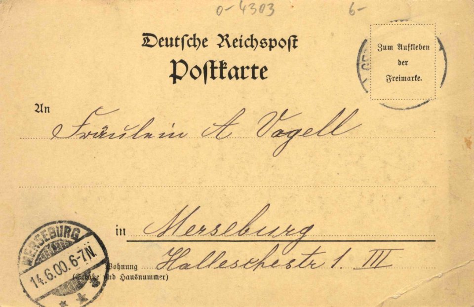Ballenstedt, Sachsen-Anhalt - Schloss (back) (Zeno Ansichtskarten)