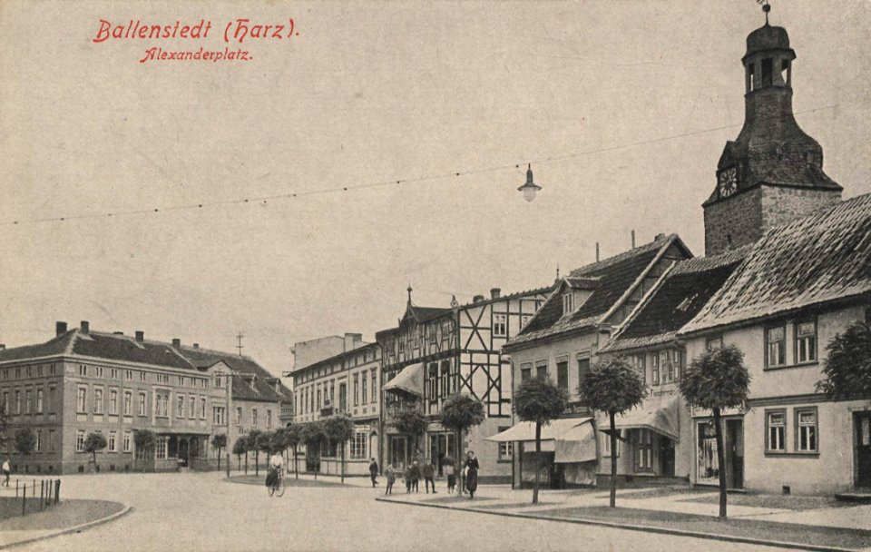 Ballenstedt, Sachsen-Anhalt - Alexanderplatz (Zeno Ansichtskarten)