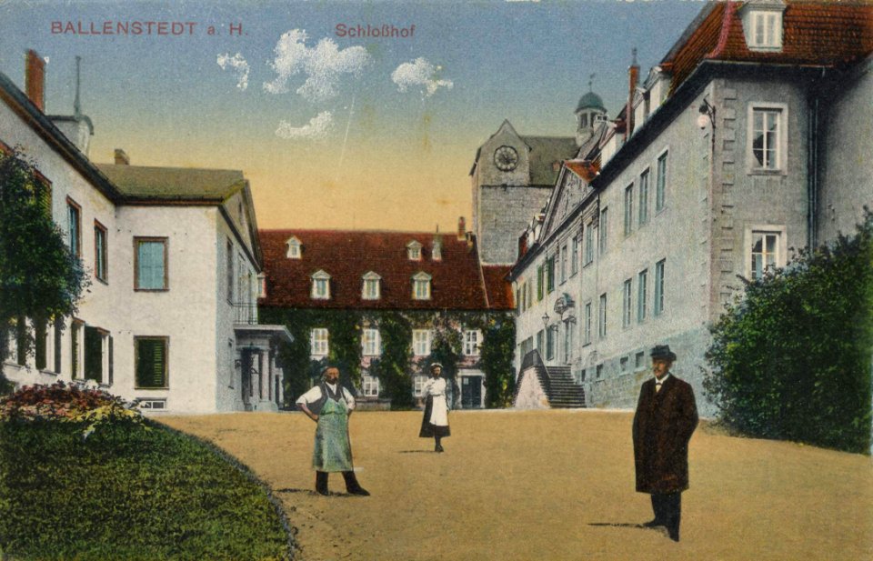 Ballenstedt, Sachsen-Anhalt - Schlosshof (Zeno Ansichtskarten)
