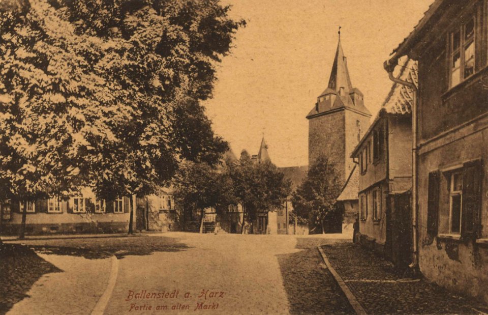 Ballenstedt, Sachsen-Anhalt - Am alten Markt (Zeno Ansichtskarten)