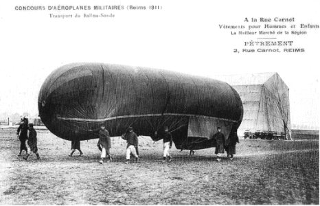 Ballon sonde pour le concours militaire 1911