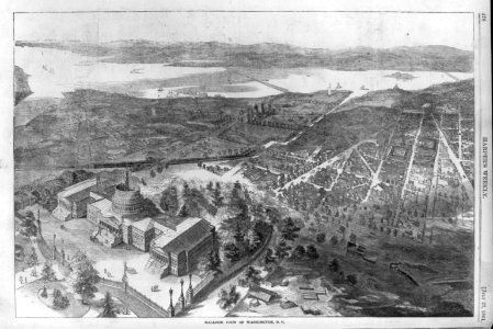 Balloon view of Washington, D.C. (with U.S. Capitol in foreground) LCCN2003655538