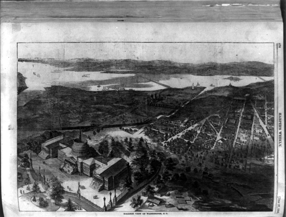 Balloon view of Washington, D.C. LCCN2002711365
