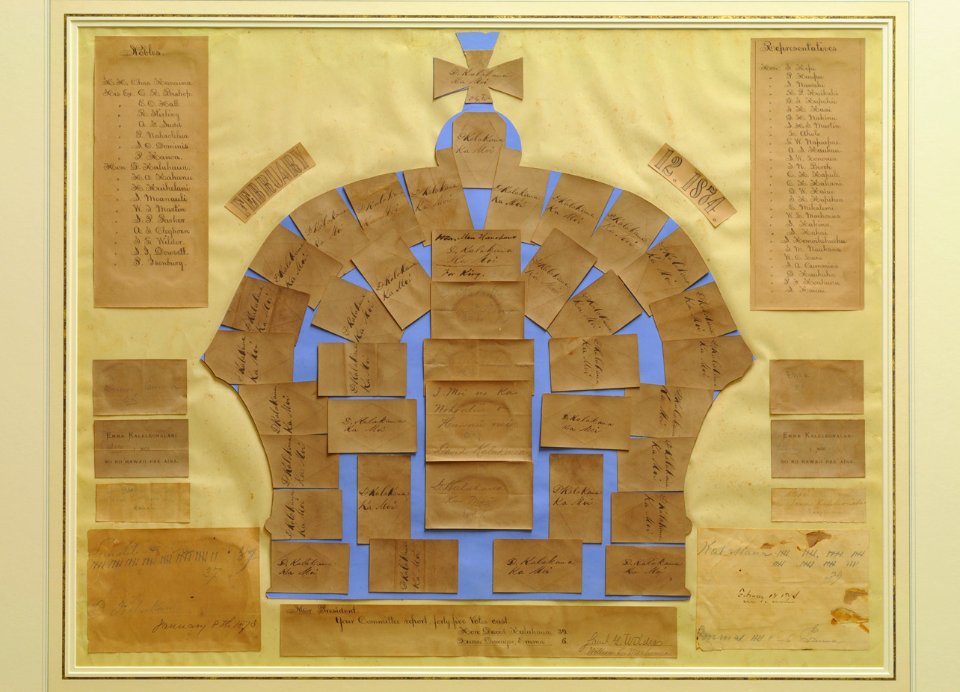 Ballot cards from the Royal Election of 1874