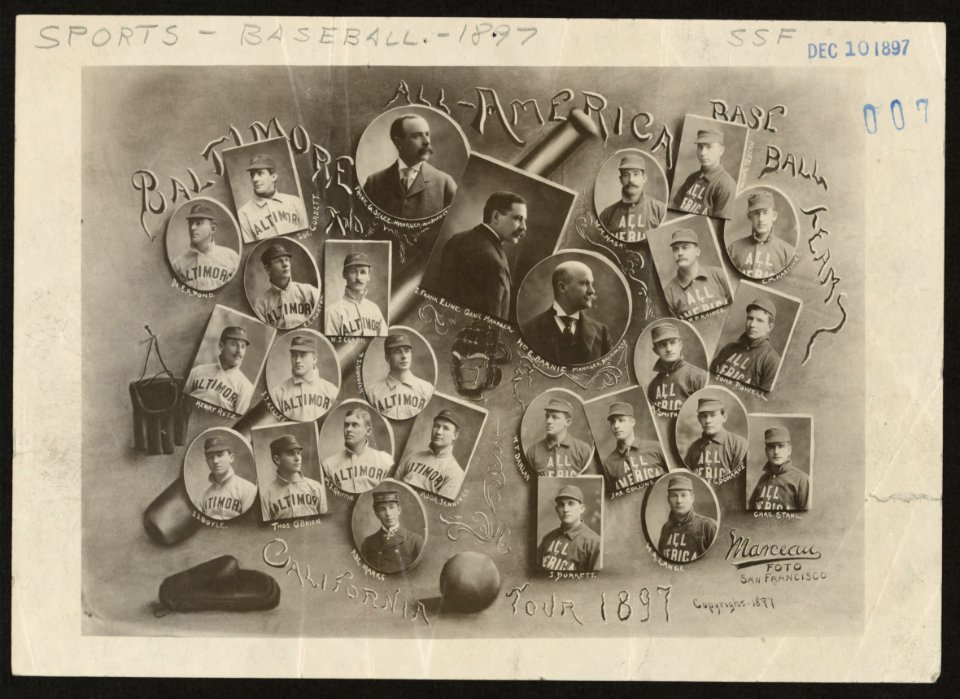 Baltimore and All-America base ball teams, California tour 1897 - Marceau, foto, San Francisco. LCCN89712597