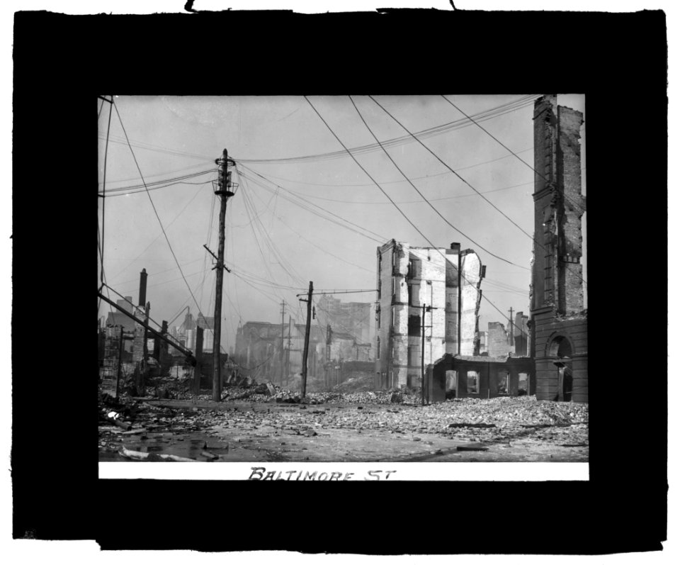 Baltimore fire, 1904) Baltimore St LCCN2016826954