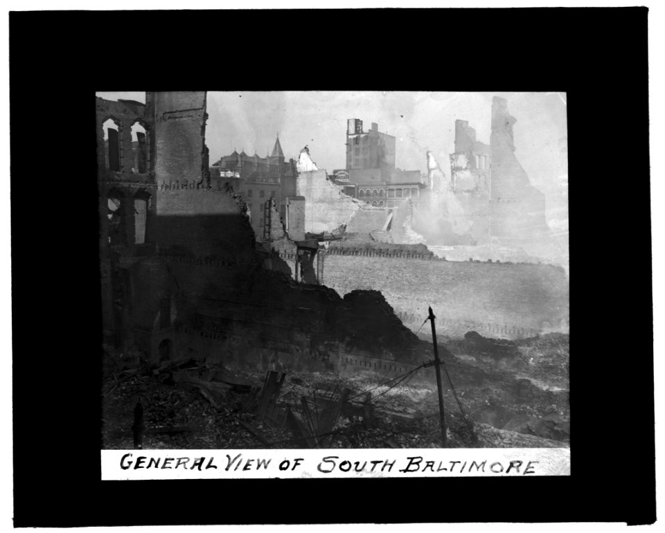 Baltimore fire, 1904) General view of South Baltimore LCCN2016844560