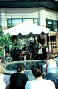 Band on street corner