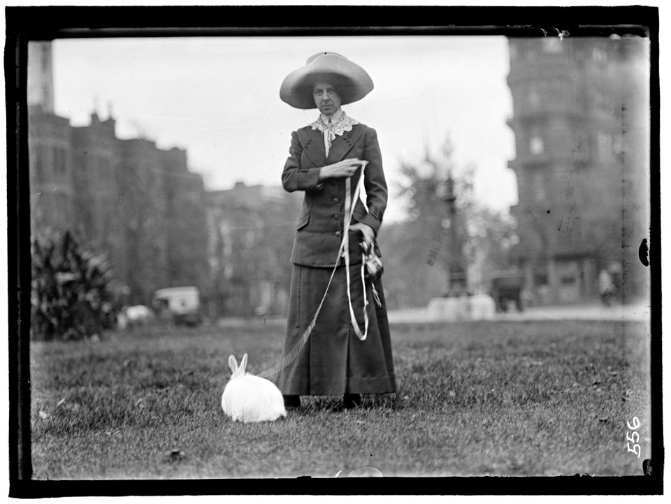 BAND, MRS. J.R. WITH PET RABBIT LCCN2016863442