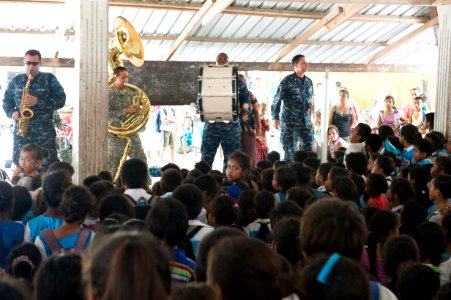 Band engagement at War Memorial Primary School in Kiribati 150603-N-MK341-015