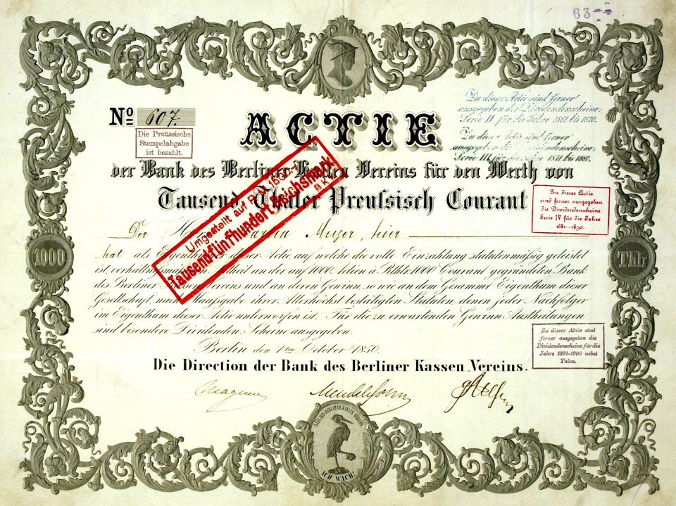 Bank des Berliner Kassenvereins 1850