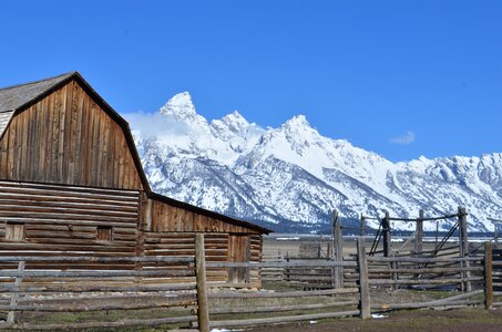 Grand teton mountains farm