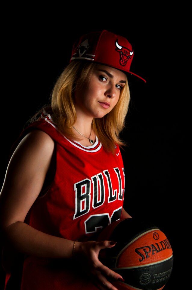 Woman photoshoot basketball