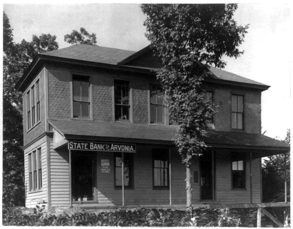 Banks & banking - interiors- Genesee River National Bank, Mount Morris, N.Y. LCCN2006682564